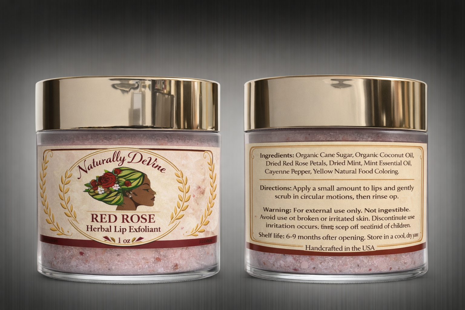 Red Rose Herbal Lip Scrub